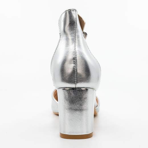 Décolleté eleganti a punta con cinturino – Argento