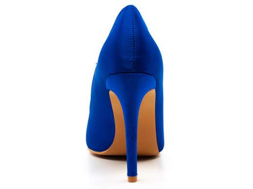 Décolleté blu con tacco alto da cerimonia eleganti donna A30-097