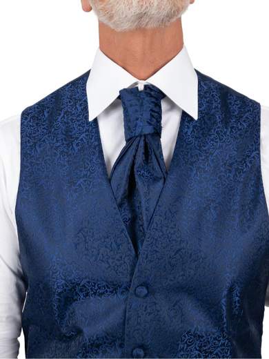 Gilet uomo cerimonia con plastron papillon cravatta e fazzoletto