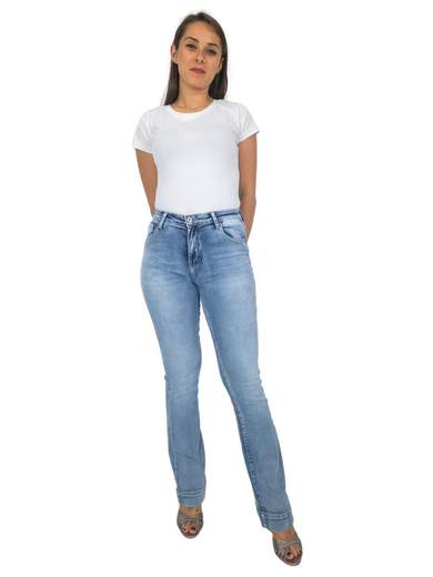 WATER JEANS Jeans A Zampa Donna Bootcut Svasati Elasticizzati Chiari