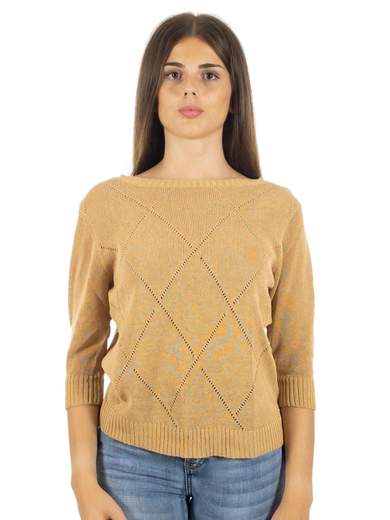 STRABELLO Maglia Scollo A Barchetta Donna Maniche Tre Quarti Di Cotone