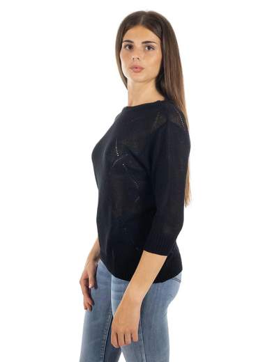 STRABELLO Maglia Scollo A Barchetta Donna Maniche Tre Quarti Di Cotone
