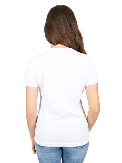 PERLARARA T-shirt donna in cotone con stampa geometrica E127-SS23