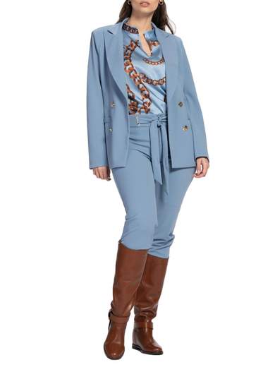 KITANA Pantaloni Donna Eleganti A Sigaretta Curvy Elasticizzati In Crepe