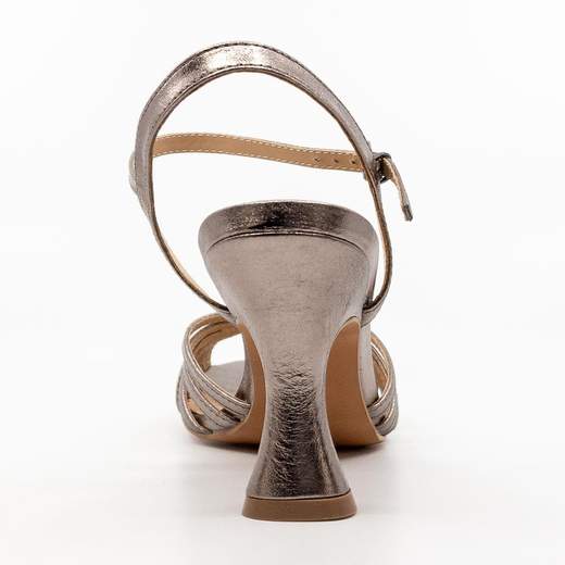 Sandali eleganti da cerimonia estivi donna tacco largo bronzo