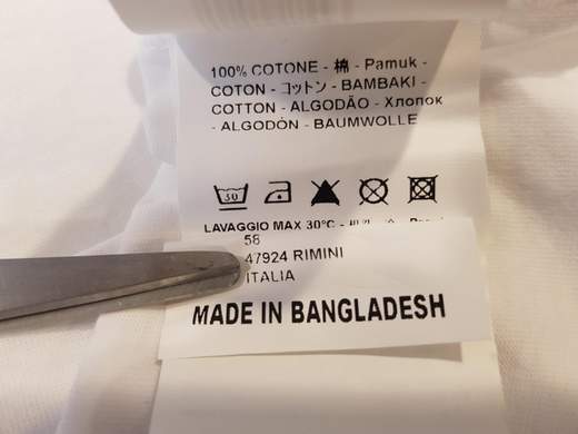 RINASCIMENTO T-shirt in cotone con scritta e strass CFC0099280003