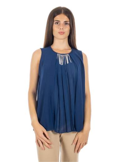 KITANA Top Donna Elegante Sottogiacca Per Cerimonia Con Strass