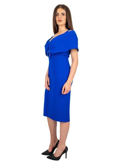 ALLURE Tubino Cerimonia Donna Corto Elegante Scollo Omerale
