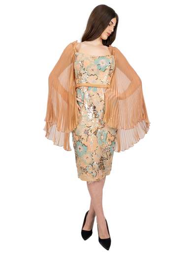 Tubino cerimonia paillettes elegante corto donna