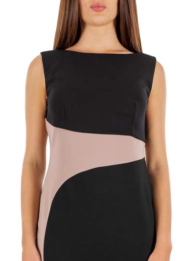 Tubino elegante donna curvy in crepe elasticizzato