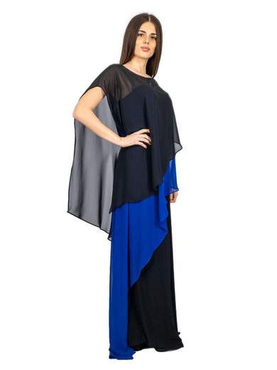 Tuta elegante per cerimonia jumpsuit taglie comode bicolore