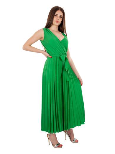 CARMEN Tuta Elegante Jumpsuit Intera Donna Pantalone Palazzo Plisse