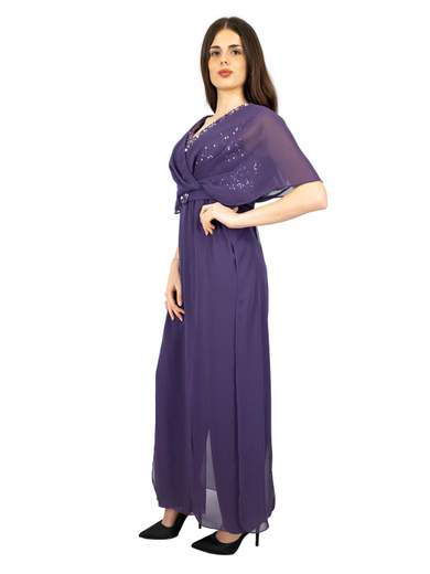 JEAN CRYÒ Tuta Elegante Per Cerimonia Jumpsuit Con Volant In Chiffon