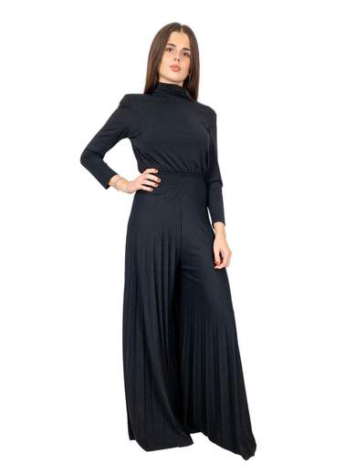 SO ALLURE Tuta Intera Elegante Jumpsuit Donna Da Sera In Lurex