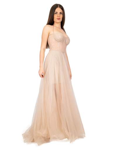 Vestito diciottesimo lungo scollo cuore elegante per ragazza