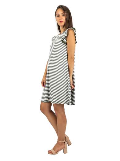 VESTITO DONNA ESTIVO IN VISCOSA A RIGHE