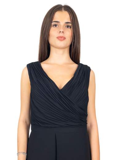 Vestito lungo elegante da sera curvy con spacco