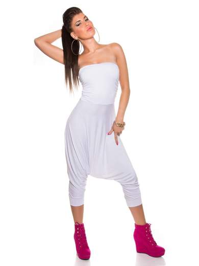 Women's Casual Bandeau Viscose Harem Jumpsuit A00442