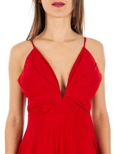 STRABELLO CERIMONIA Vestito Cerimonia Elegante Lungo con Spacco e Scollo a V A29499-3937-GINA