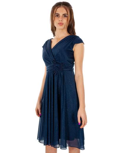 STRABELLO CERIMONIA Abito Cerimonia Corto Per Signora In Chiffon Glitterato