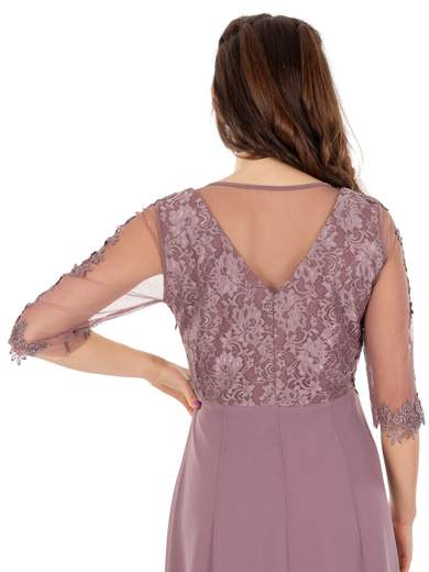Abito Cerimonia Donna Corto Elegante con Pizzo e Strass