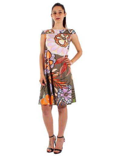 VESTITO SCOLLO A BARCHETTA ESTIVO