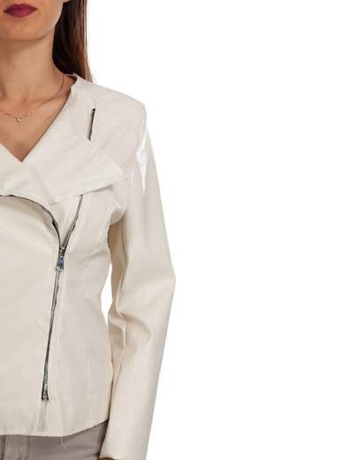 Giacca Ecopelle Donna Primaverile Estiva Con Zip Maniche Lunghe