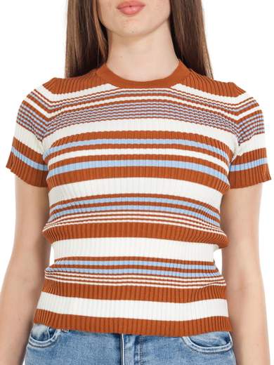 RINASCIMENTO Maglia Estiva Donna A Righe A Maniche Corte Rinascimento