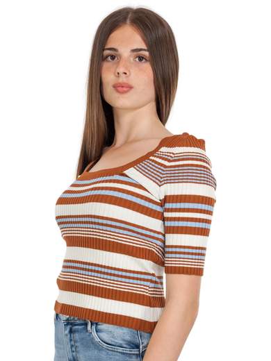 RINASCIMENTO Maglia Estiva Donna A Righe A Maniche Corte Rinascimento