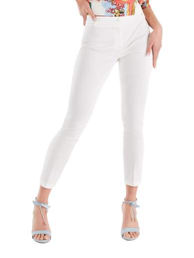 Women’s cropped straight-leg summer trousers slim fit