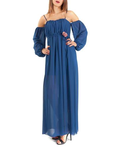 RINASCIMENTO Vestito Lungo Per Cerimonia Donna Stile Impero Elegante Damigelle