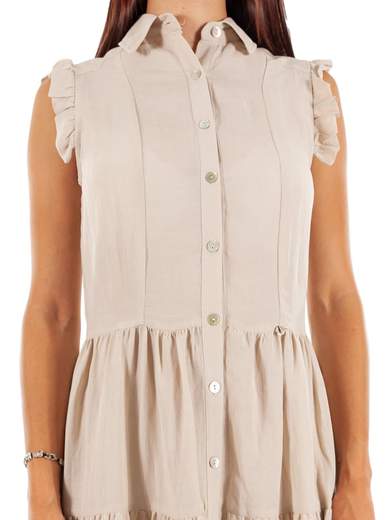 RINASCIMENTO Vestito Chemisier Lungo Donna Collo A Camicia Rinascimento