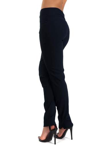 Pantaloni Leggeri in Bengalina Taglie Forti con Spacco