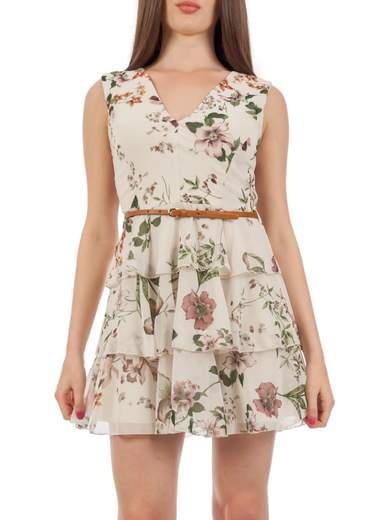 Vestito Donna Estivo Corto A Fiori Da Giorno Rinascimento