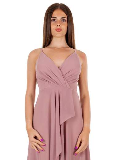 Abito cerimonia donna stile impero con spalline regolabili