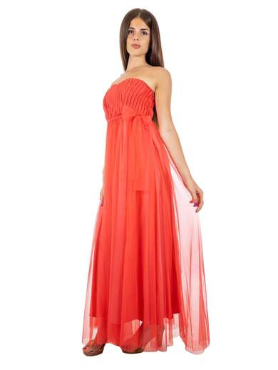 SISTE'S Abito Cerimonia Tulle Lungo Stile Impero Donna Scollo A Cuore