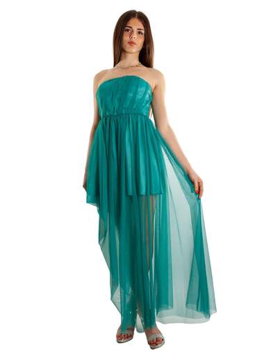 SISTE'S Abito Lungo Cerimonia Donna Stile Impero Elegante In Tulle
