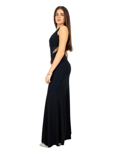 Vestito Lungo con Spacco a Sirena Elegante da Sera Femminile