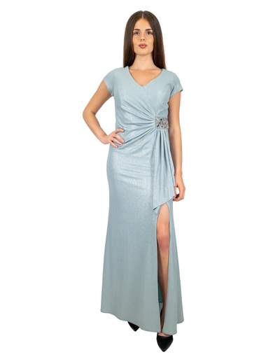 STRABELLO CERIMONIA Abito Lungo Elegante Cerimonia Donna Con Spacco Curvy