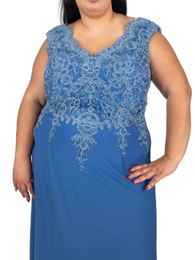 Abito stile impero taglie forti lungo elegante da cerimonia