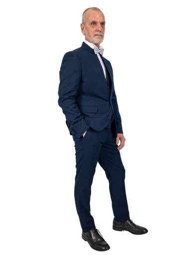 MARCEL MOREL Abito Uomo Elegante Giovanile Collo Coreana Completo Slim Fit Drop 8