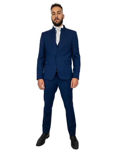 MARCEL MOREL Abito Uomo Elegante Giovanile Collo Coreana Completo Slim Fit Drop 8
