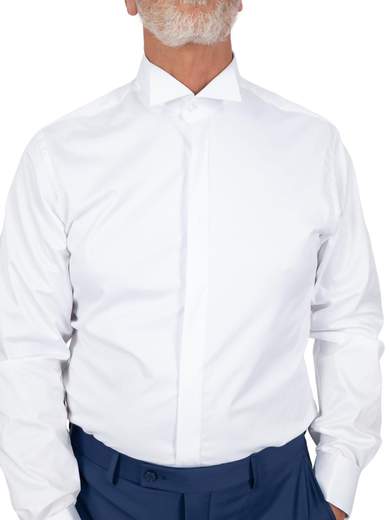 Camicia uomo slim fit collo diplomatico con gemelli elegante