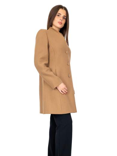 Cappotto donna elegante curvy invernale misto lana