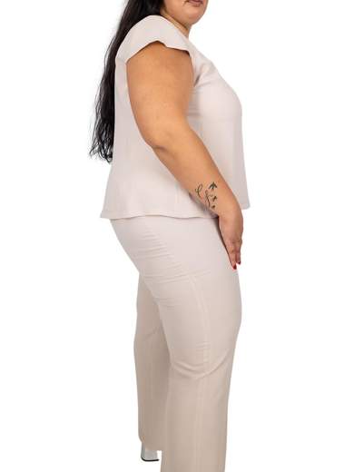 Elegant Plus Size Women’s Outfit in Crepe and Sequins