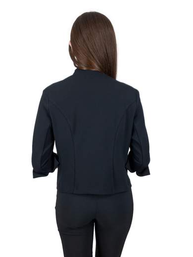 Coprispalle elegante curvy corto in crepe maniche tre quarti