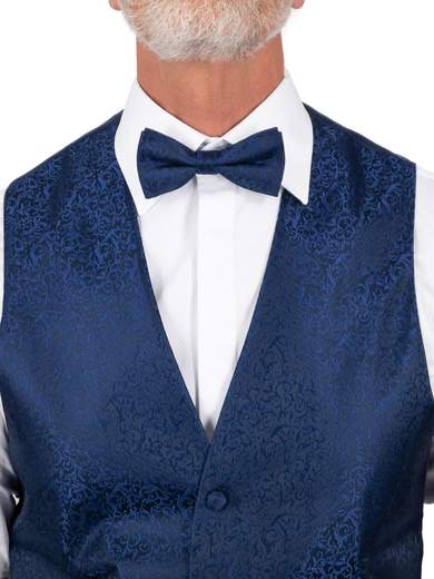 Gilet uomo cerimonia con plastron papillon cravatta e fazzoletto