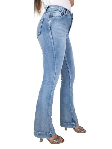 WATER JEANS Jeans A Zampa Donna Bootcut Svasati Elasticizzati Chiari