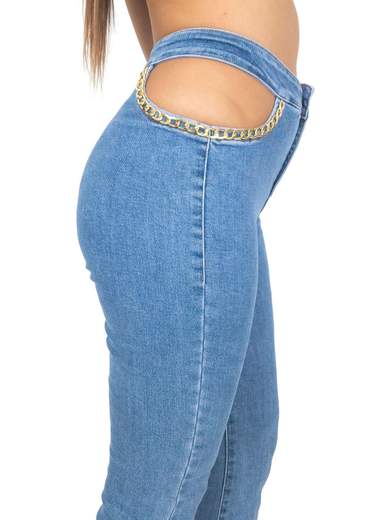 EILOUS JEANS Jeans Vita Alta A Zampa Donna Aperti Sul Fianco Bootcut