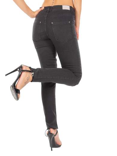 STRABELLO Jeans Strappati Ginocchia Donna a Sigaretta Estivo Slim Fit